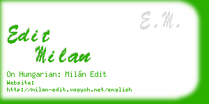 edit milan business card